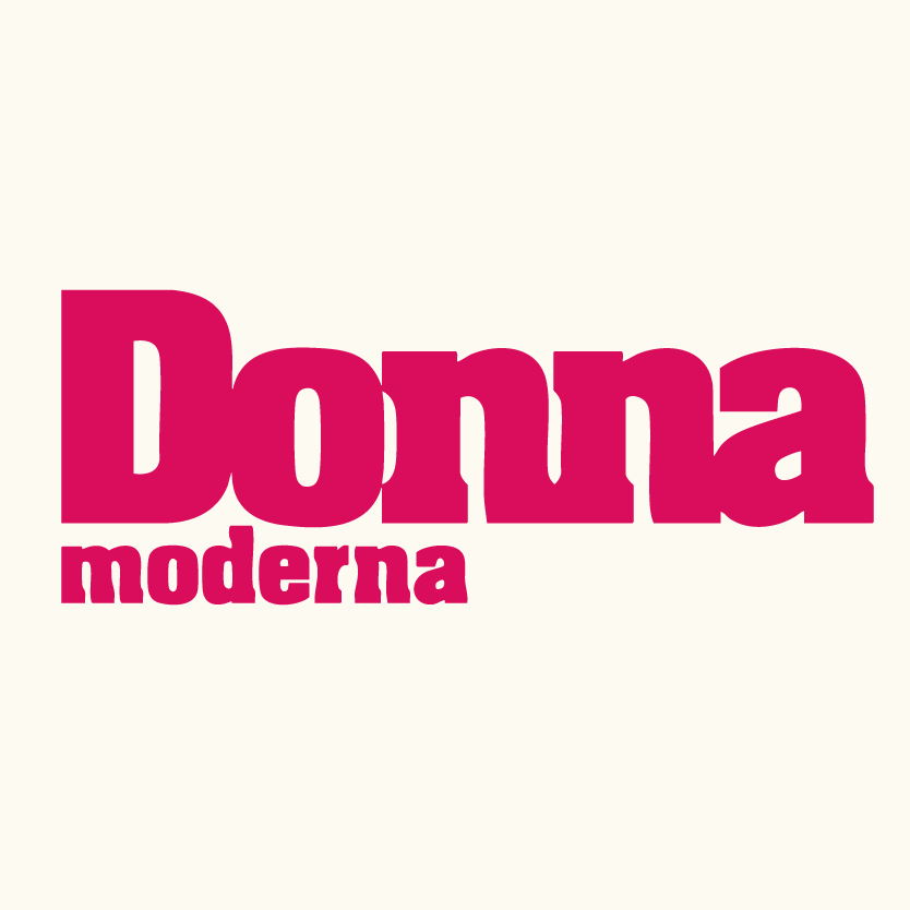 Pink Donna Moderna logo, which featured Lebubè made in Italy, vegan, Halal and natural hybrid cosmetics in an article