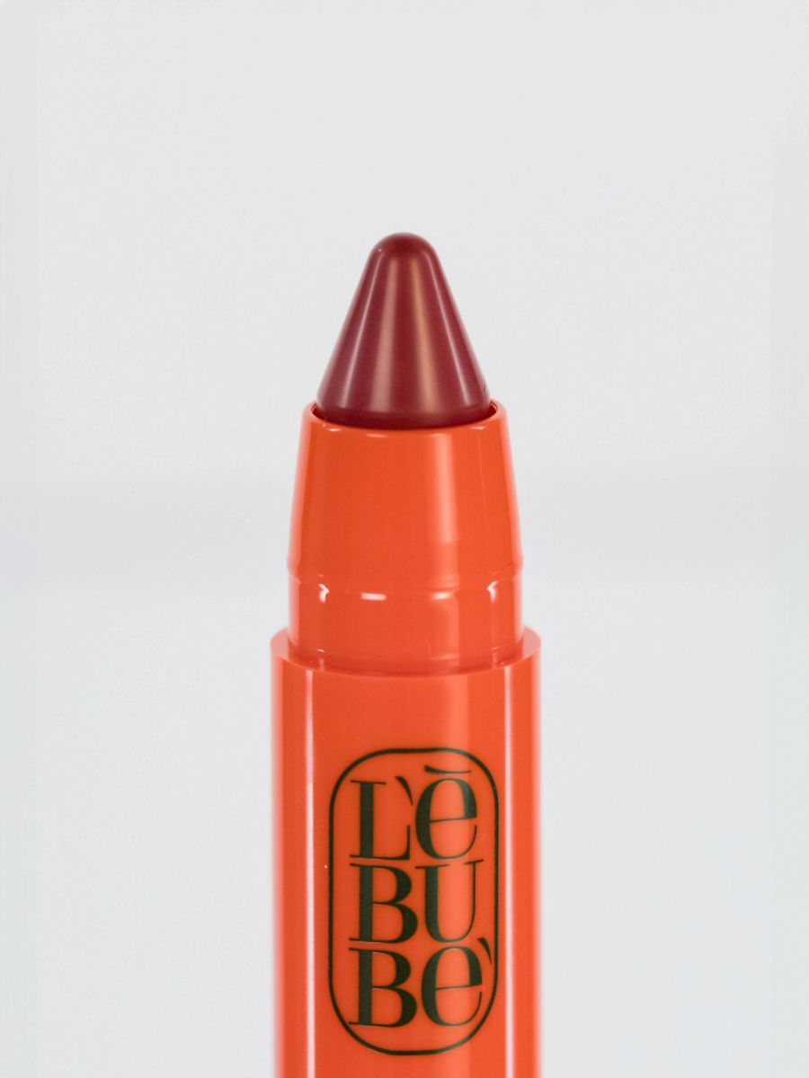 Lebubè Lip and Cheek: zoomed-in front view of Rubia Rose shade. 2 in 1 Halal, vegan and natural blush and lipstick.