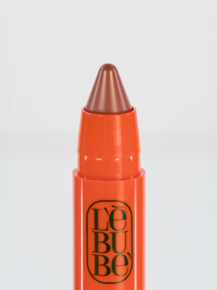Lebubè Lip and Cheek: zoomed-in front view of Vintage Rose shade. 2 in 1 Halal, vegan and natural blush and lipstick.