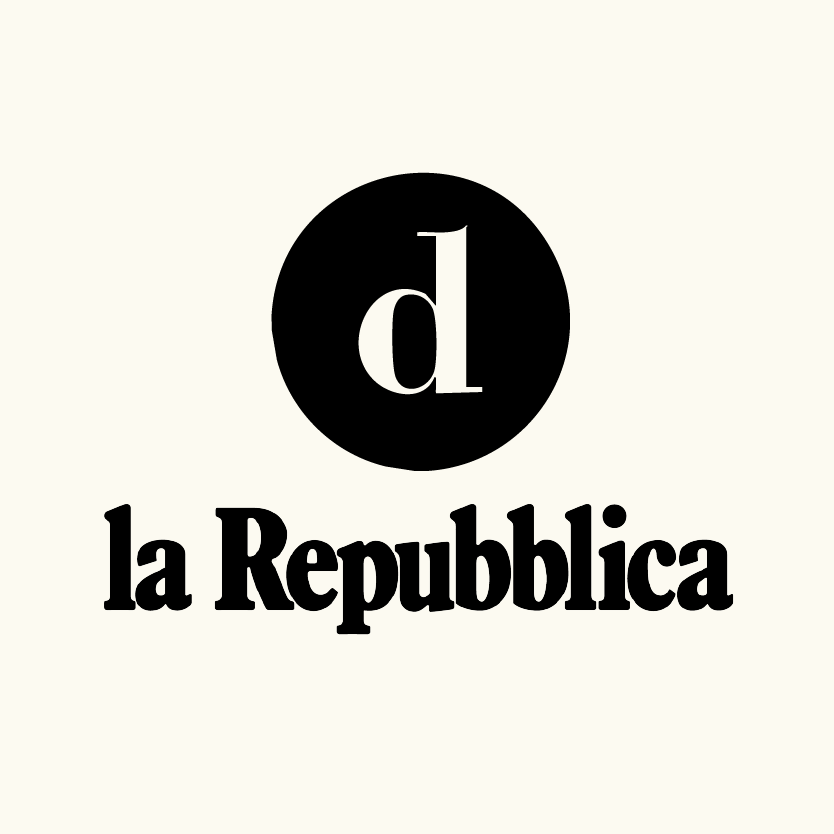 Logo of D by La Repubblica, which featured Lebubè Halal, cruelty free, natural & vegan skincare-infused makeup in an article