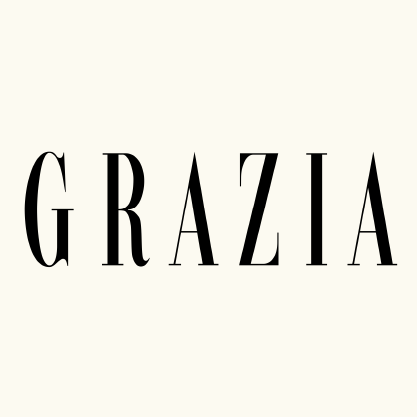 Logo of Grazia, which featured Lebubè natural, cruelty free and vegan hybrid makeup with skincare benefits in an article
