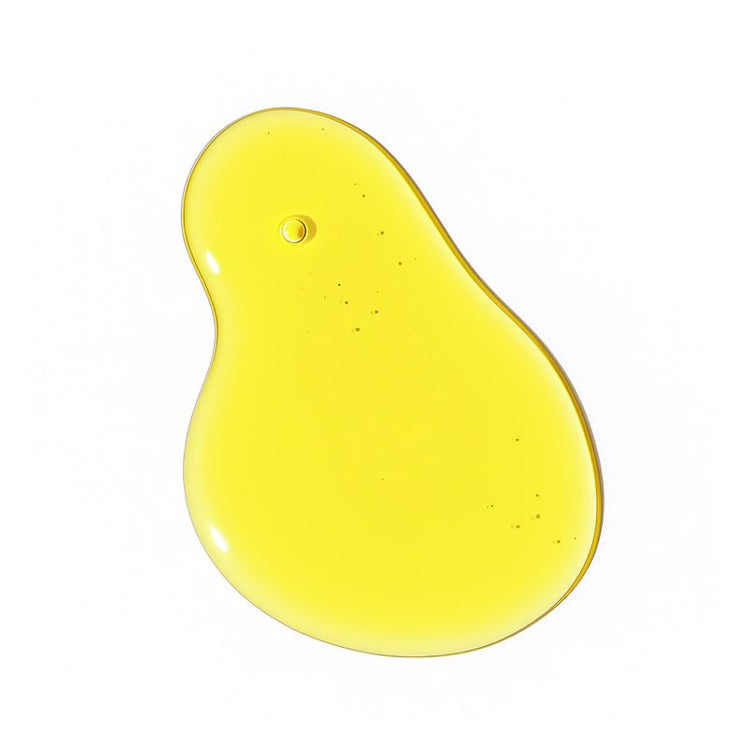 Yellow gel-like Meadowfoam seed oil, key in Lebubè hybrid cosmetics for vitamin E and elasticity-boosting benefits.