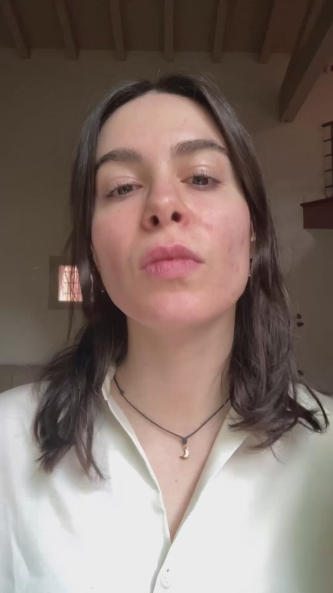 Load video: Mirta, co-founder of Lebubè, wearing two Lip &amp; Cheek shades plus cream highlighter for a sunset-blush, custom color look.